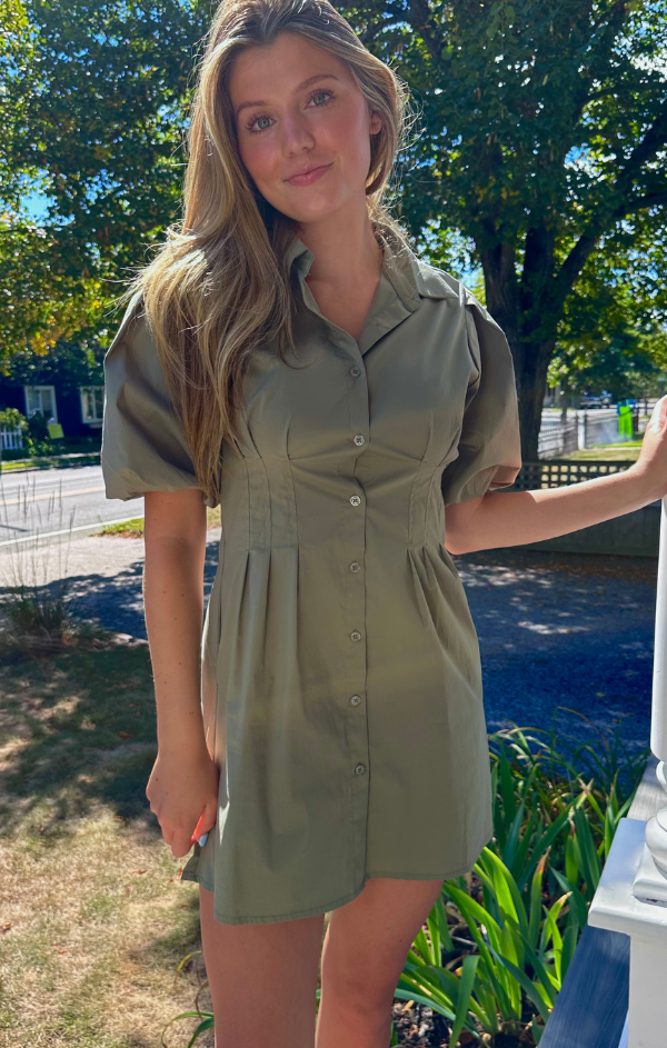 Jacquelin Bubble Sleeve Dress