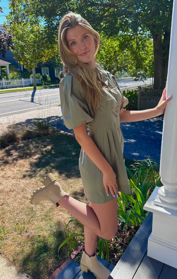 Jacquelin Bubble Sleeve Dress